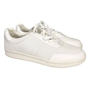 Old Navy Women's White Leather Lace Up Ankle Classic Sneaker Shoes Size 10 NWT